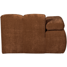 Load image into Gallery viewer, MOJO CHAISE LONGUE ELEMENT LEFT RIB FABRIC RUST BROWN