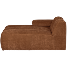 Load image into Gallery viewer, MOJO CHAISE LONGUE ELEMENT LEFT RIB FABRIC RUST BROWN
