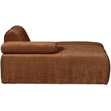Load image into Gallery viewer, MOJO CHAISE LONGUE ELEMENT LEFT RIB FABRIC RUST BROWN