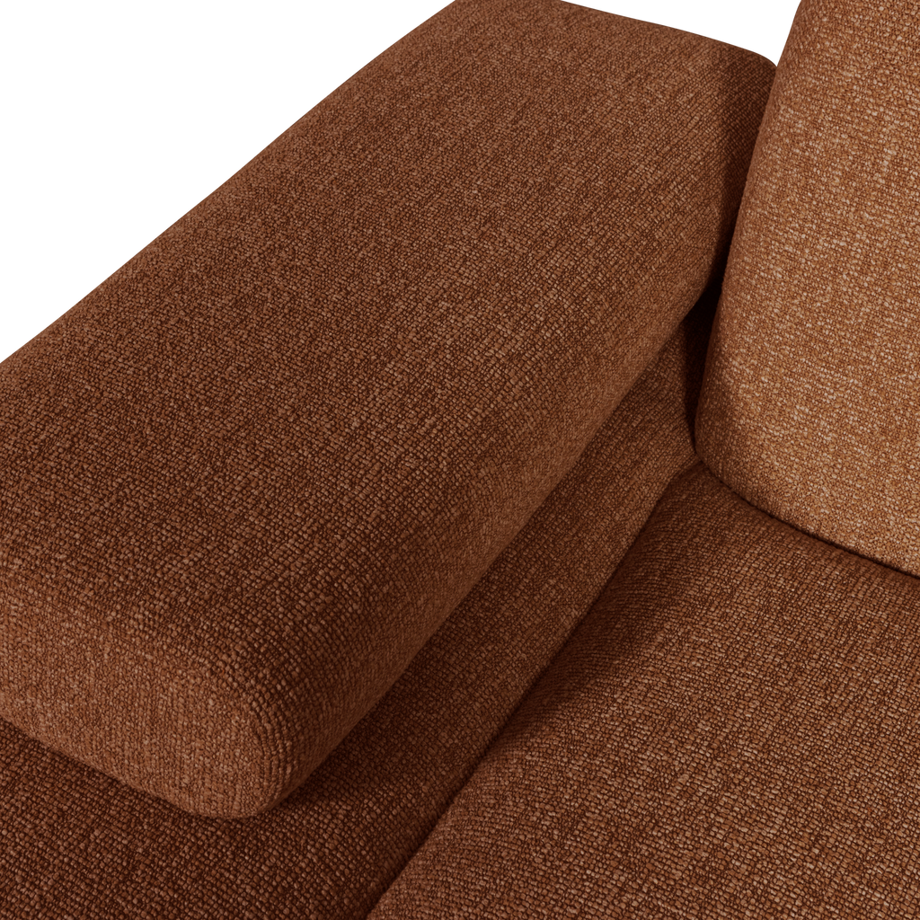 MOJO CHAISE LONGUE ELEMENT LEFT BOUCLE RUST BROWN MELANGE