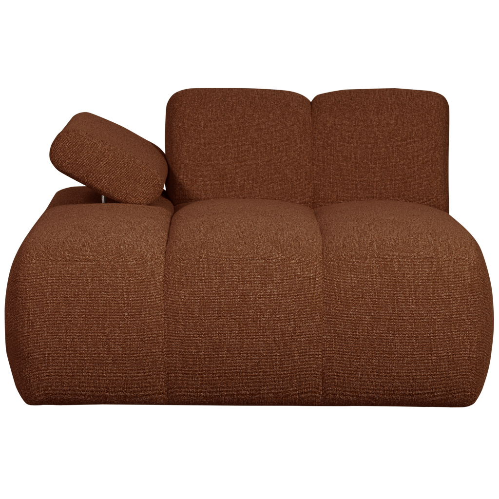 MOJO CHAISE LONGUE ELEMENT LEFT BOUCLE RUST BROWN MELANGE