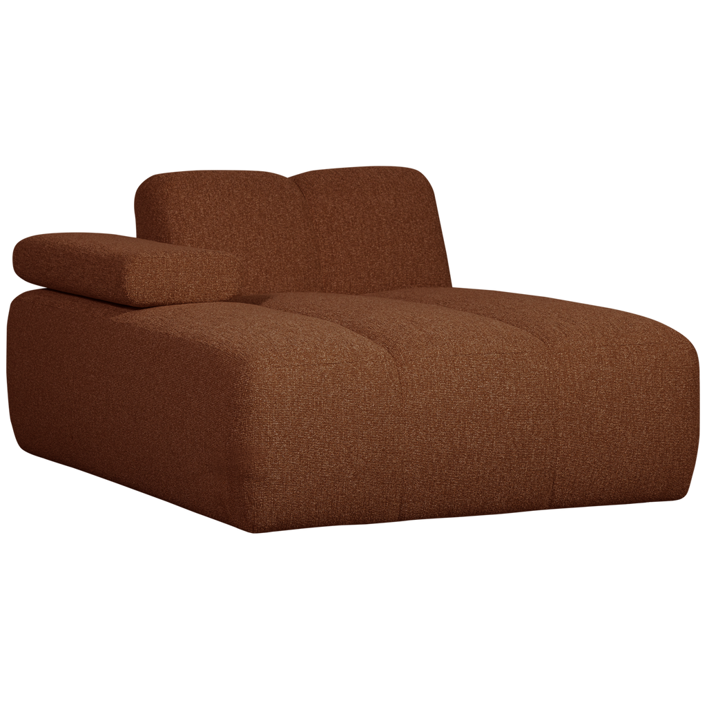 MOJO CHAISE LONGUE ELEMENT LEFT BOUCLE RUST BROWN MELANGE