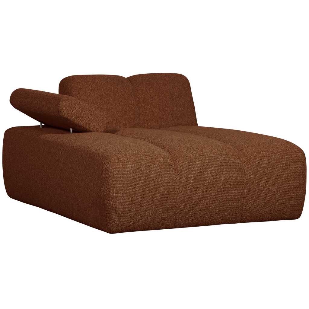 MOJO CHAISE LONGUE ELEMENT LEFT BOUCLE RUST BROWN MELANGE
