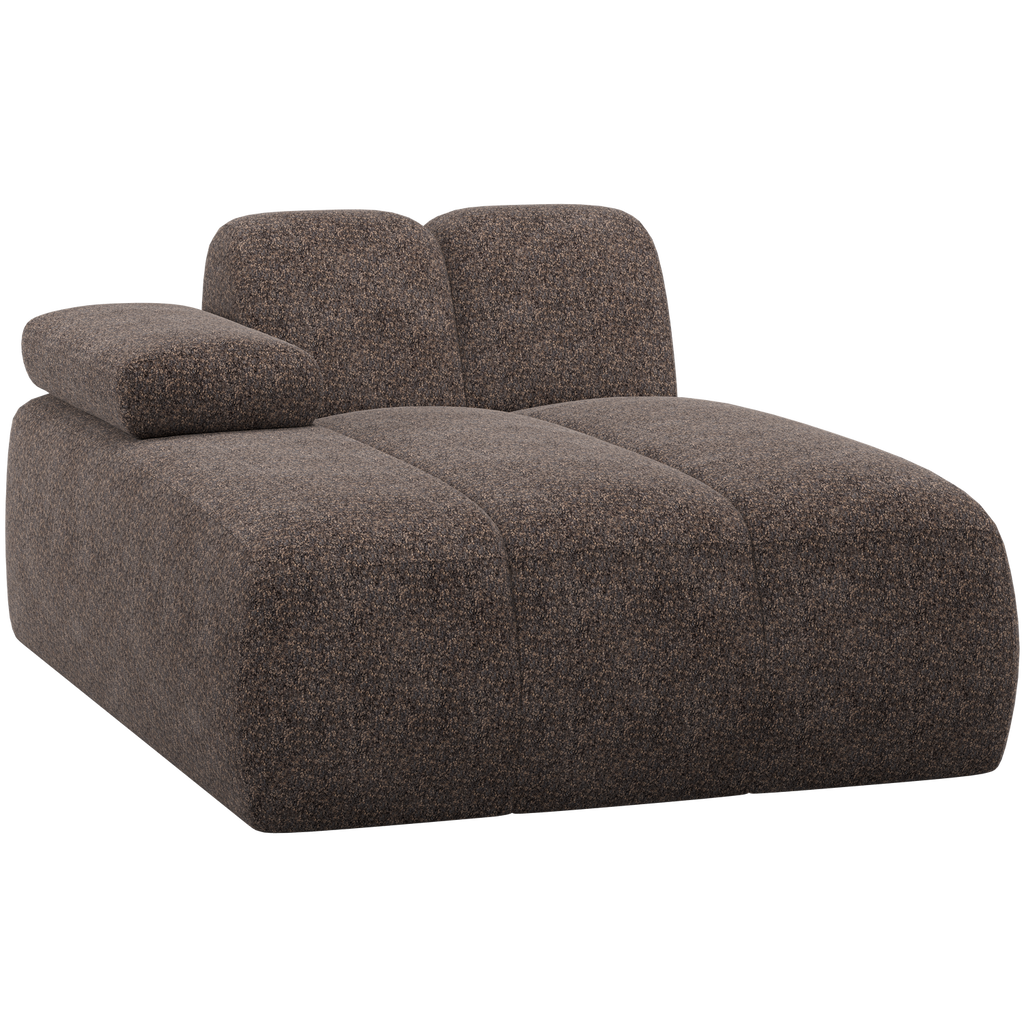 MOJO CHAISE LONGUE ELEMENT LEFT WOOLLY BROWN