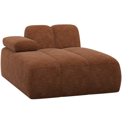 MOJO CHAISE LONGUE ELEMENT LEFT WOOLLY RUST BROWN