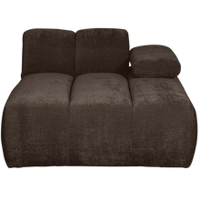 Laden Sie das Bild in den Galerie-Viewer, MOJO CHAISE LONGUE ELEMENT RIGHT RIB FABRIC BROWN