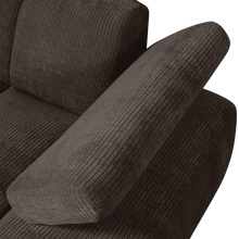 Laden Sie das Bild in den Galerie-Viewer, MOJO CHAISE LONGUE ELEMENT RIGHT RIB FABRIC BROWN