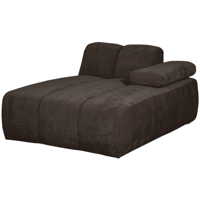 MOJO CHAISE LONGUE ELEMENT RIGHT RIB FABRIC BROWN