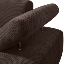 Laden Sie das Bild in den Galerie-Viewer, MOJO CHAISE LONGUE ELEMENT RIGHT RIB FABRIC BROWN