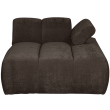 Laden Sie das Bild in den Galerie-Viewer, MOJO CHAISE LONGUE ELEMENT RIGHT RIB FABRIC BROWN