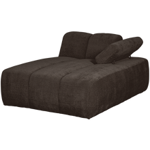 Laden Sie das Bild in den Galerie-Viewer, MOJO CHAISE LONGUE ELEMENT RIGHT RIB FABRIC BROWN