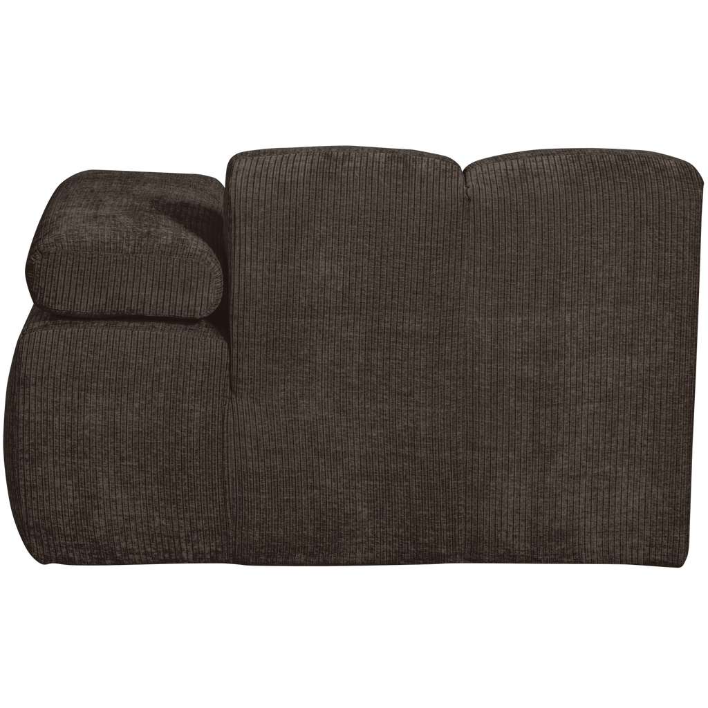 MOJO CHAISE LONGUE ELEMENT RIGHT RIB FABRIC BROWN