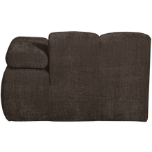 Laden Sie das Bild in den Galerie-Viewer, MOJO CHAISE LONGUE ELEMENT RIGHT RIB FABRIC BROWN