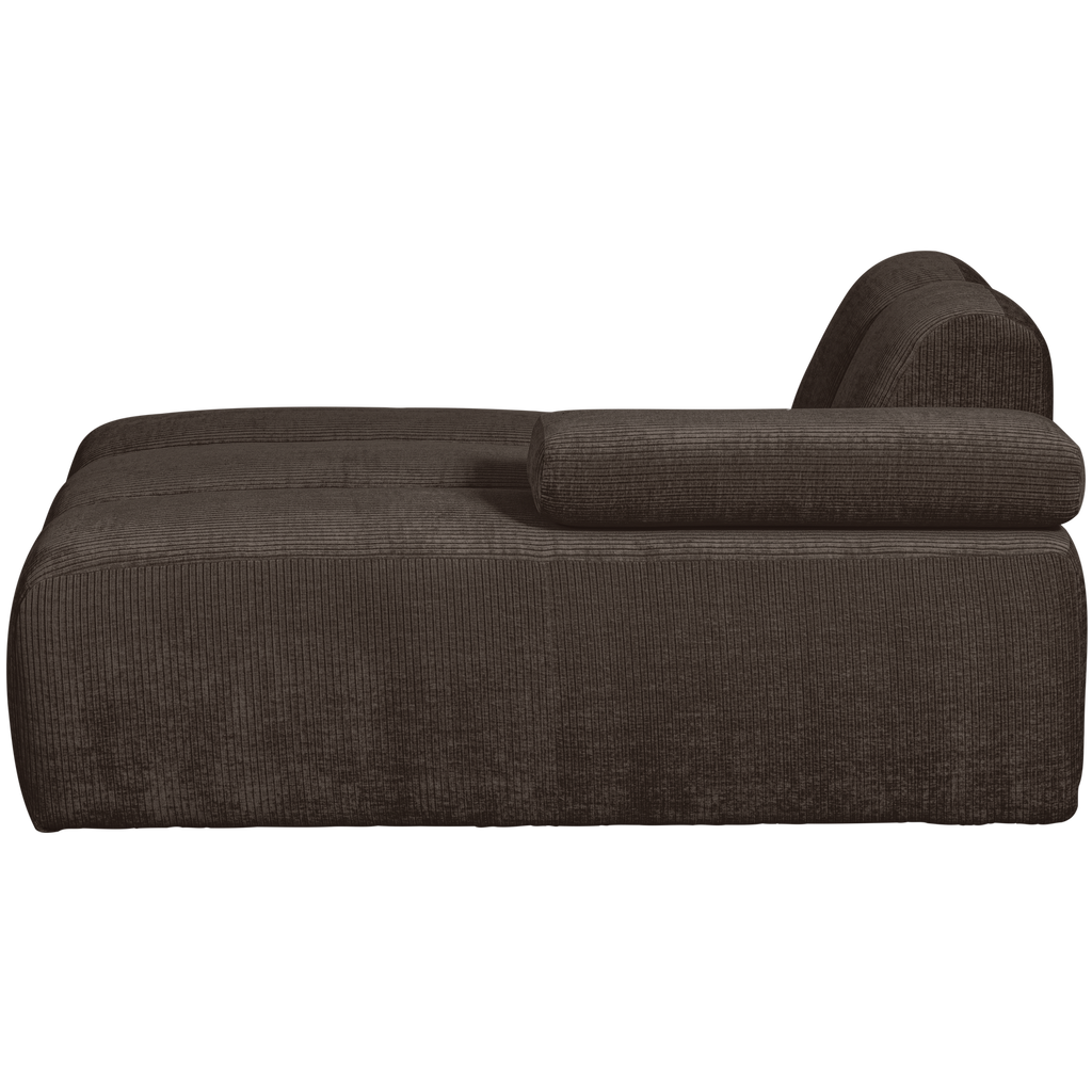 MOJO CHAISE LONGUE ELEMENT RIGHT RIB FABRIC BROWN