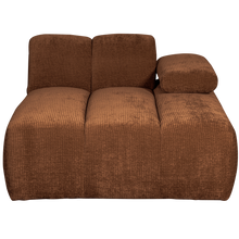 Laden Sie das Bild in den Galerie-Viewer, MOJO CHAISE LONGUE ELEMENT RIGHT RIB FABRIC RUST BROWN