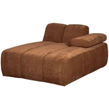 Laden Sie das Bild in den Galerie-Viewer, MOJO CHAISE LONGUE ELEMENT RIGHT RIB FABRIC RUST BROWN