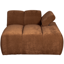 Laden Sie das Bild in den Galerie-Viewer, MOJO CHAISE LONGUE ELEMENT RIGHT RIB FABRIC RUST BROWN