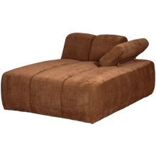 Laden Sie das Bild in den Galerie-Viewer, MOJO CHAISE LONGUE ELEMENT RIGHT RIB FABRIC RUST BROWN