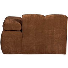 Laden Sie das Bild in den Galerie-Viewer, MOJO CHAISE LONGUE ELEMENT RIGHT RIB FABRIC RUST BROWN