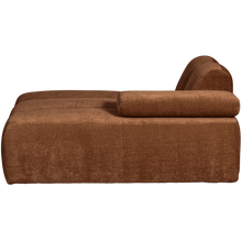 Laden Sie das Bild in den Galerie-Viewer, MOJO CHAISE LONGUE ELEMENT RIGHT RIB FABRIC RUST BROWN