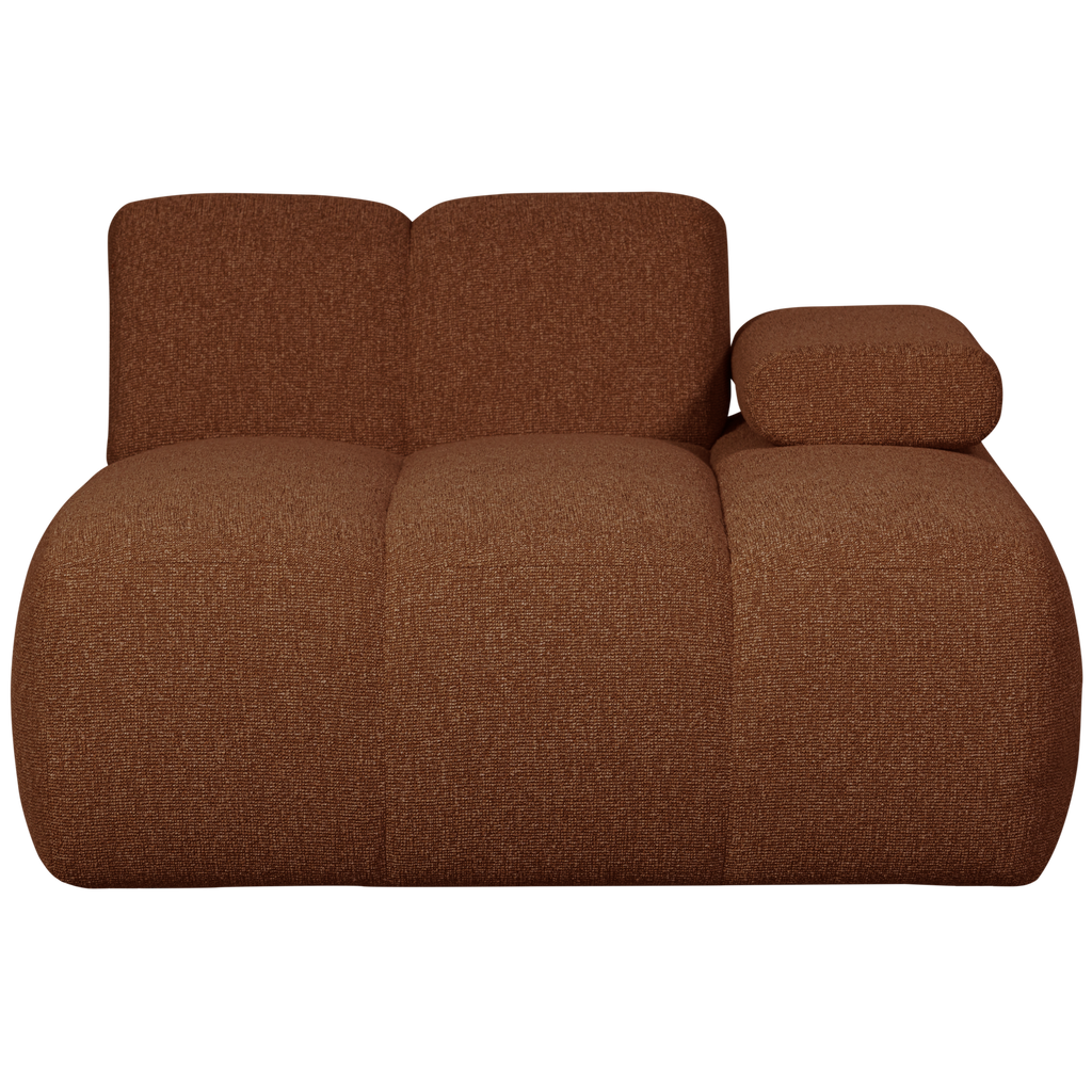 MOJO CHAISE LONGUE ELEMENT RIGHT BOUCLE RUST BROWN MELANGE