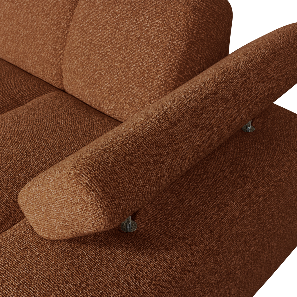 MOJO CHAISE LONGUE ELEMENT RIGHT BOUCLE RUST BROWN MELANGE