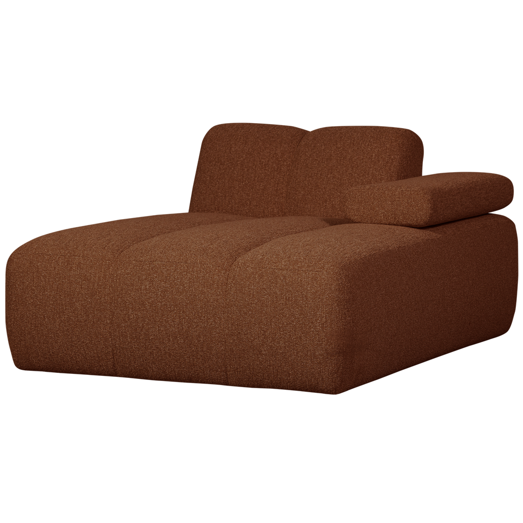 MOJO CHAISE LONGUE ELEMENT RIGHT BOUCLE RUST BROWN MELANGE