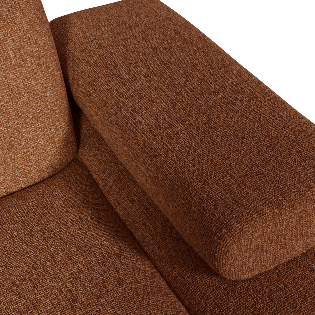 MOJO CHAISE LONGUE ELEMENT RIGHT BOUCLE RUST BROWN MELANGE