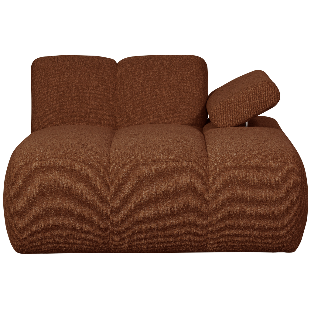 MOJO CHAISE LONGUE ELEMENT RIGHT BOUCLE RUST BROWN MELANGE
