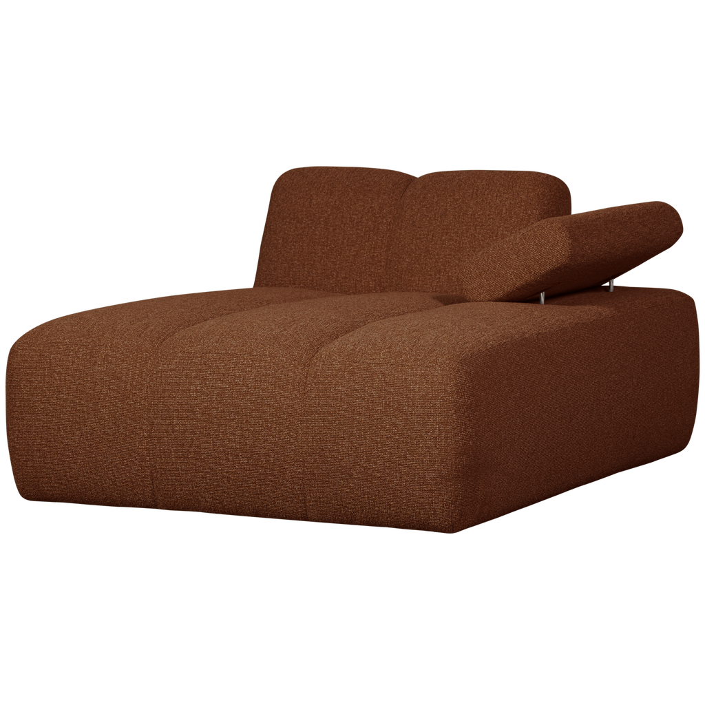 MOJO CHAISE LONGUE ELEMENT RIGHT BOUCLE RUST BROWN MELANGE