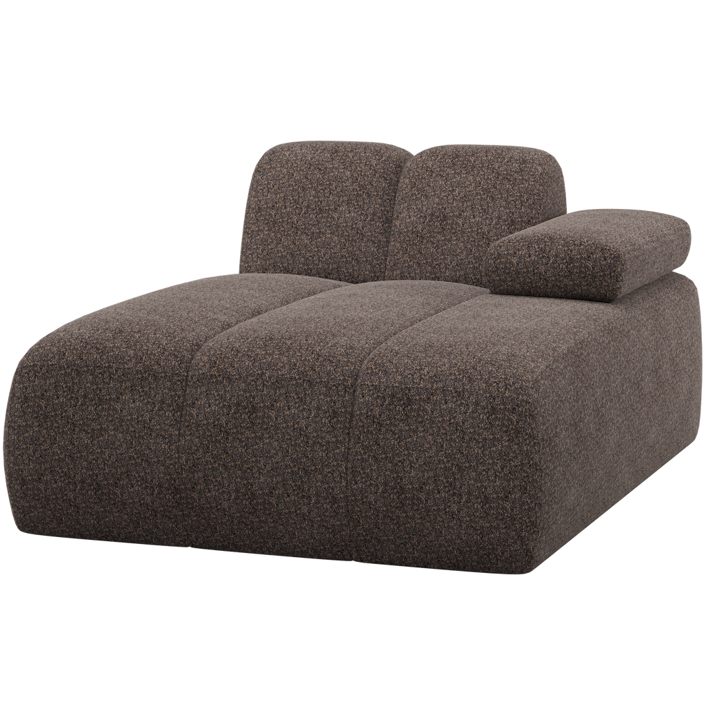 MOJO CHAISE LONGUE ELEMENT RIGHT WOOLLY BROWN