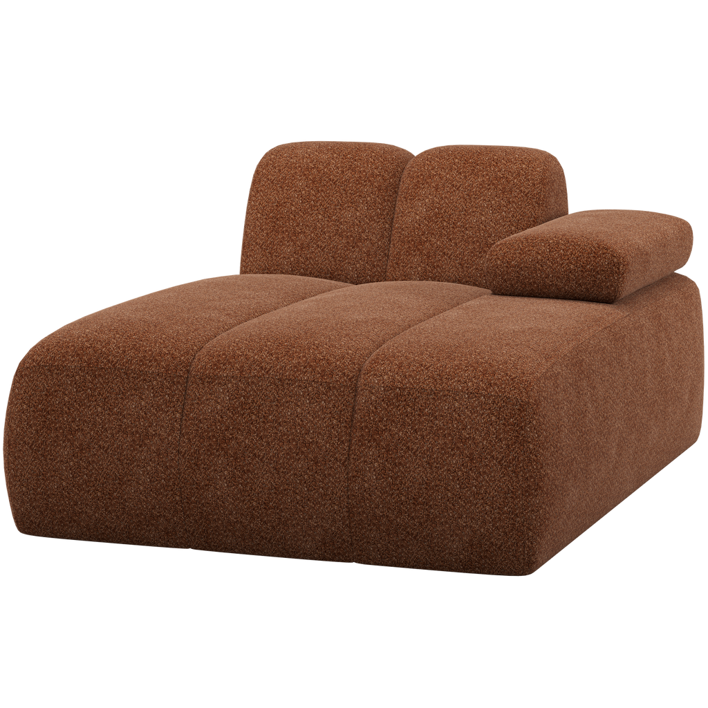 MOJO CHAISE LONGUE ELEMENT RIGHT WOOLLY RUST BROWN