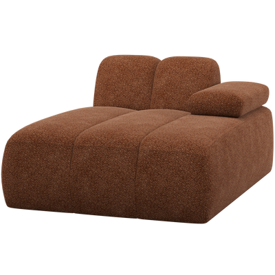 MOJO CHAISE LONGUE ELEMENT RIGHT WOOLLY RUST BROWN