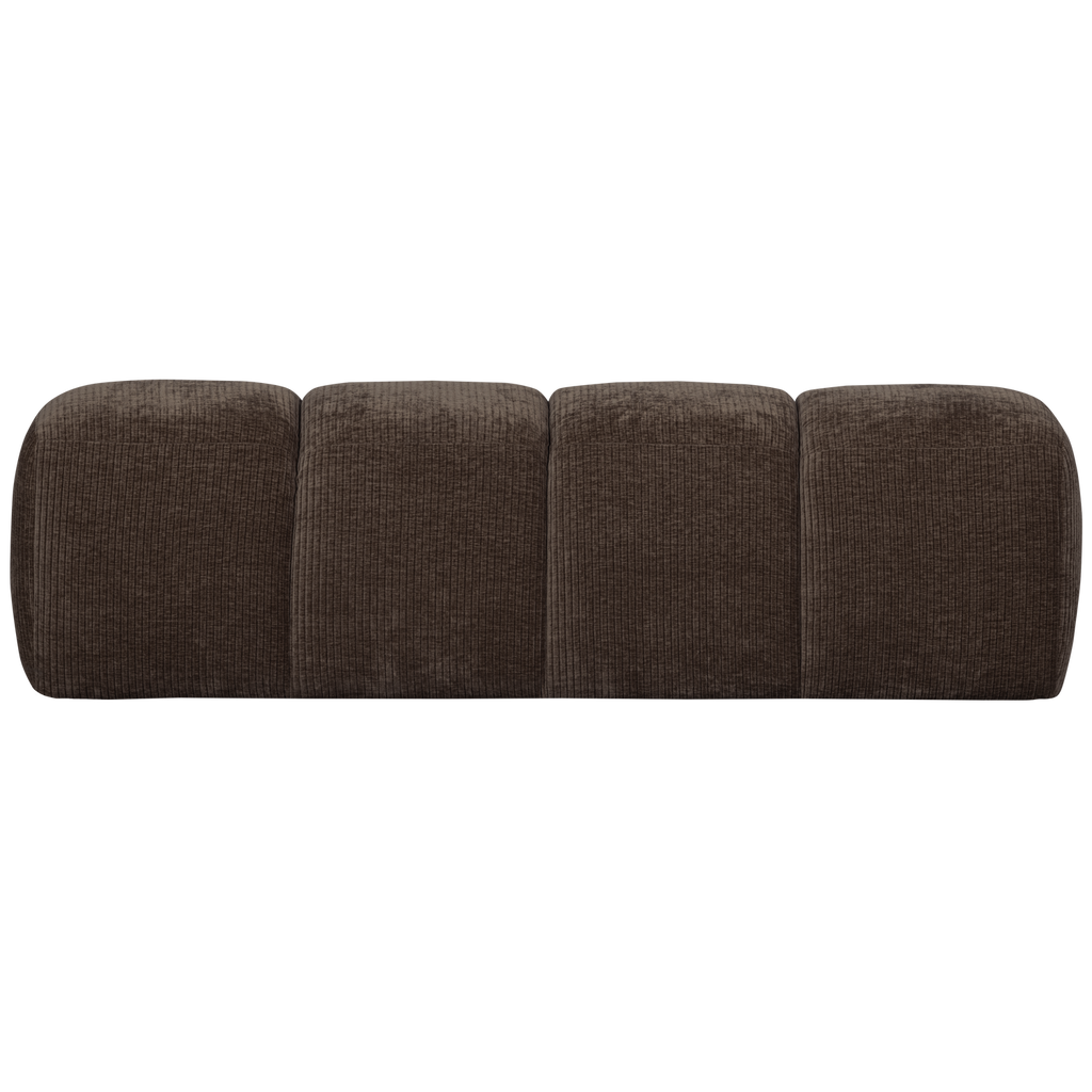 MOJO DINING BENCH 164 CM RIB FABRIC BROWN