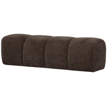 Load image into Gallery viewer, MOJO DINING BENCH 164 CM RIB FABRIC BROWN