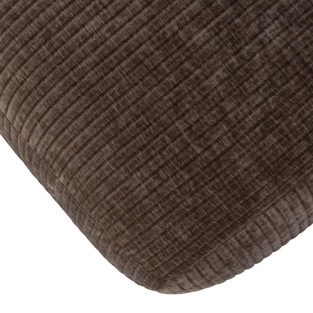 MOJO DINING BENCH 164 CM RIB FABRIC BROWN