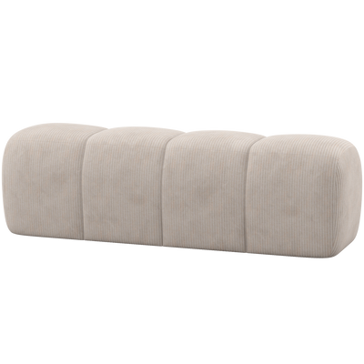 MOJO DINING BENCH 164 CM RIB FABRIC ECRU