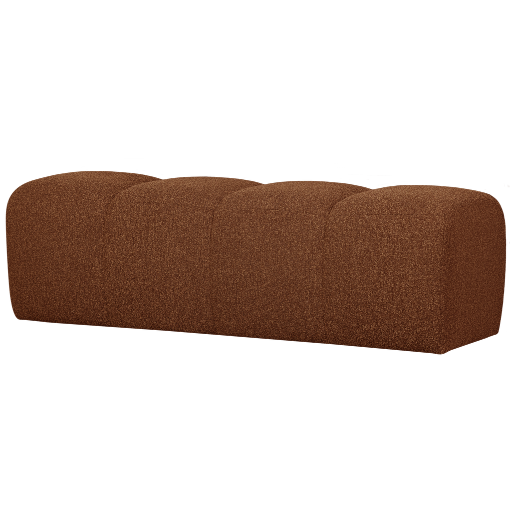 MOJO DINING BENCH 164 CM BOUCLE RUST BROWN MELANGE