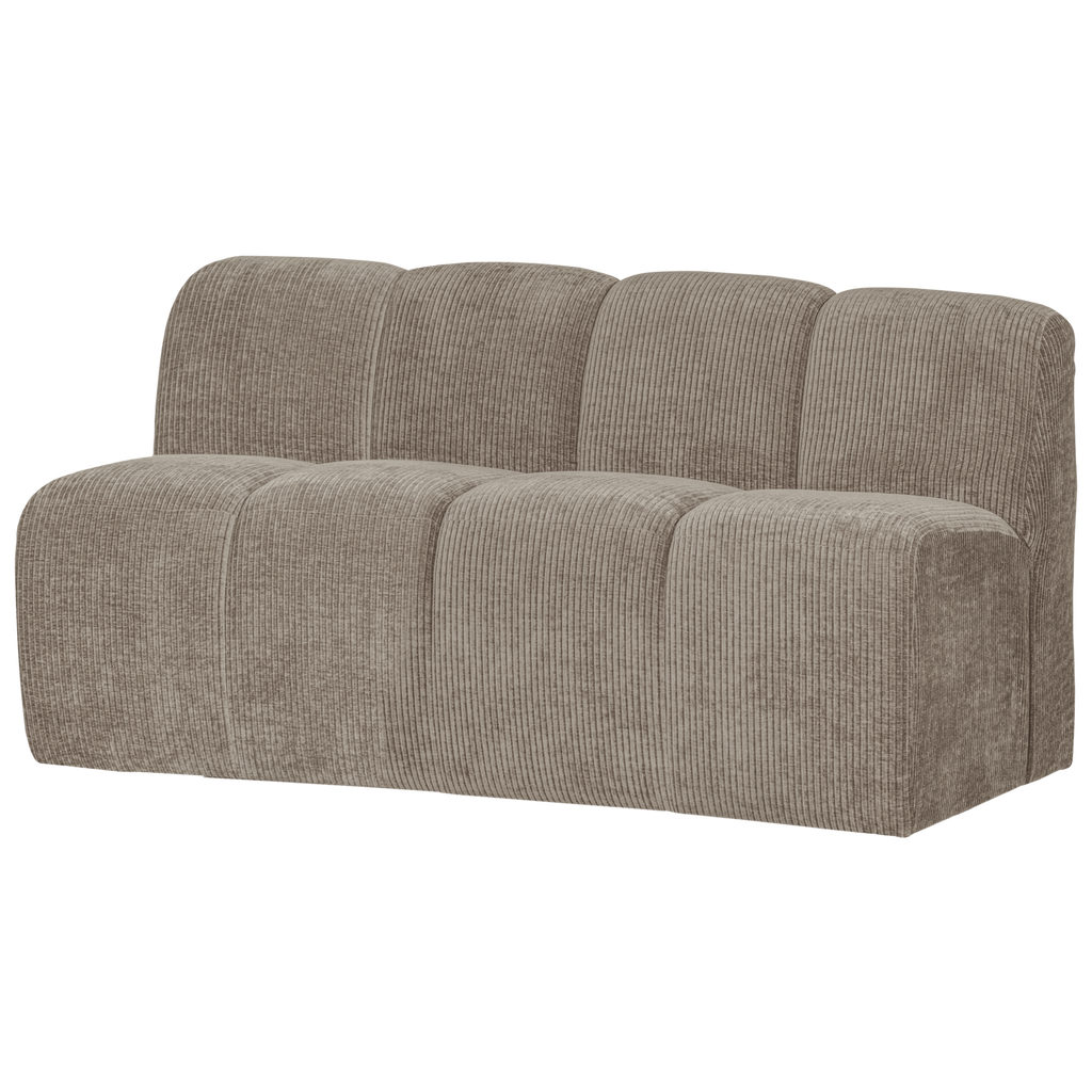 MOJO DINING BENCH 164 CM WITH BACKREST RIB FABRIC DARK SAND