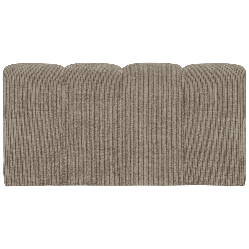 MOJO DINING BENCH 164 CM WITH BACKREST RIB FABRIC DARK SAND