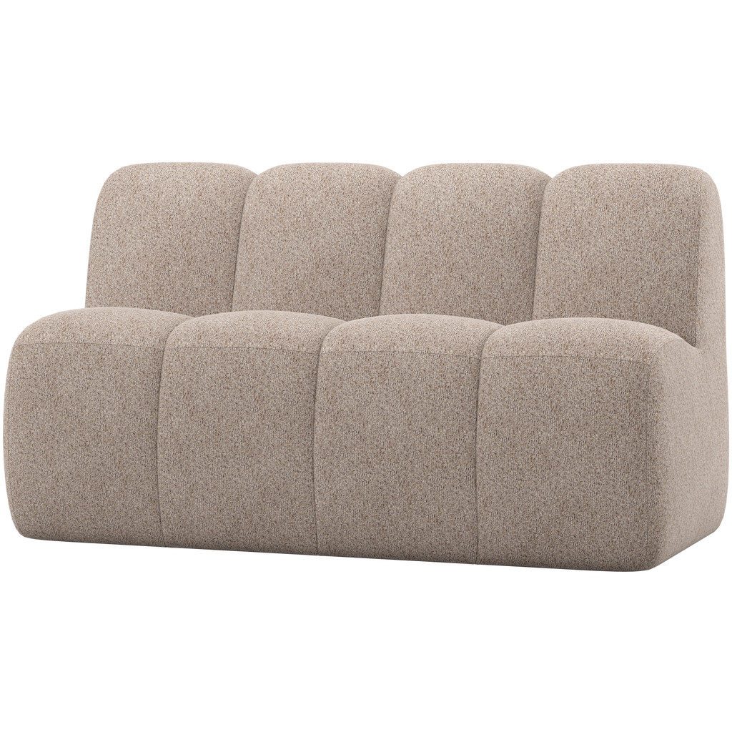 MOJO DINING BENCH 164 CM WITH BACKREST WOOLLY DARK SAND