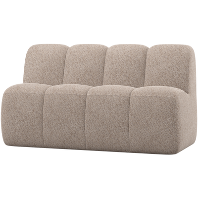 MOJO DINING BENCH 164 CM WITH BACKREST WOOLLY DARK SAND