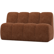 Carica l'immagine nel visualizzatore di Gallery, MOJO DINING BENCH 164 CM WITH BACKREST WOOLLY RUST BROWN