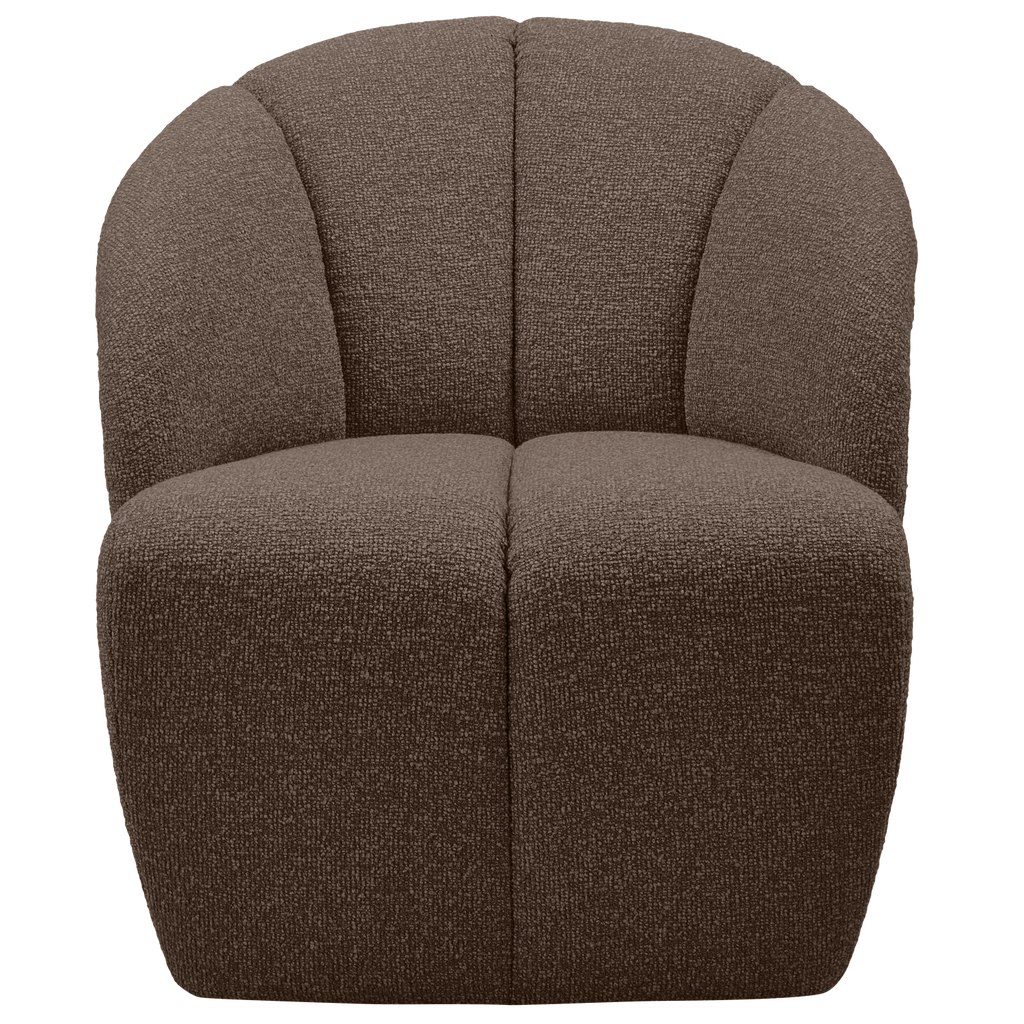 MOJO SWIVEL ARMCHAIR BOUCLE BROWN MELANGE
