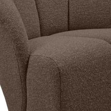 Laden Sie das Bild in den Galerie-Viewer, MOJO SWIVEL ARMCHAIR BOUCLE BROWN MELANGE