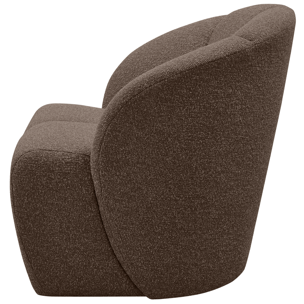 MOJO SWIVEL ARMCHAIR BOUCLE BROWN MELANGE