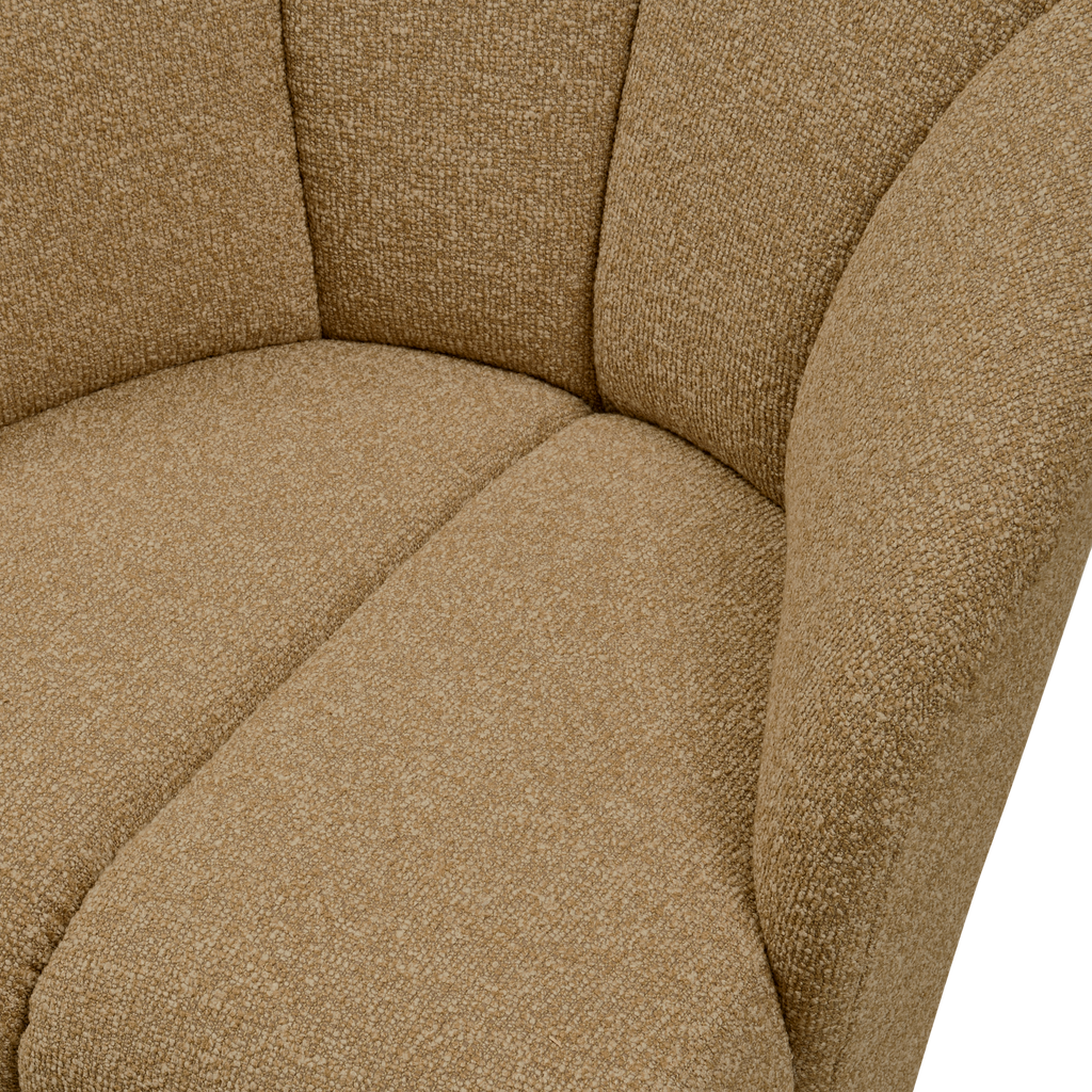 MOJO SWIVEL ARMCHAIR BOUCLE YELLOW/BROWN MELANGE