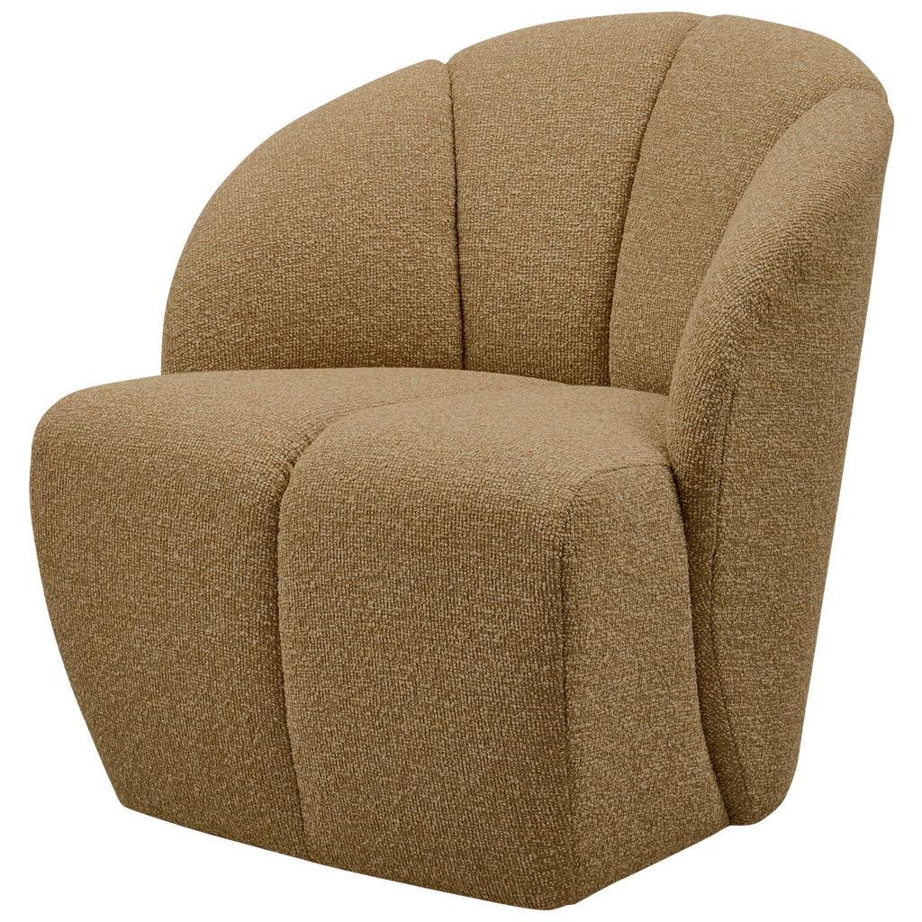 MOJO SWIVEL ARMCHAIR BOUCLE YELLOW/BROWN MELANGE