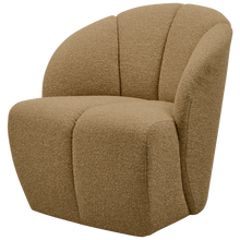 Cargar imagen en el visor de la galería, MOJO SWIVEL ARMCHAIR BOUCLE YELLOW/BROWN MELANGE