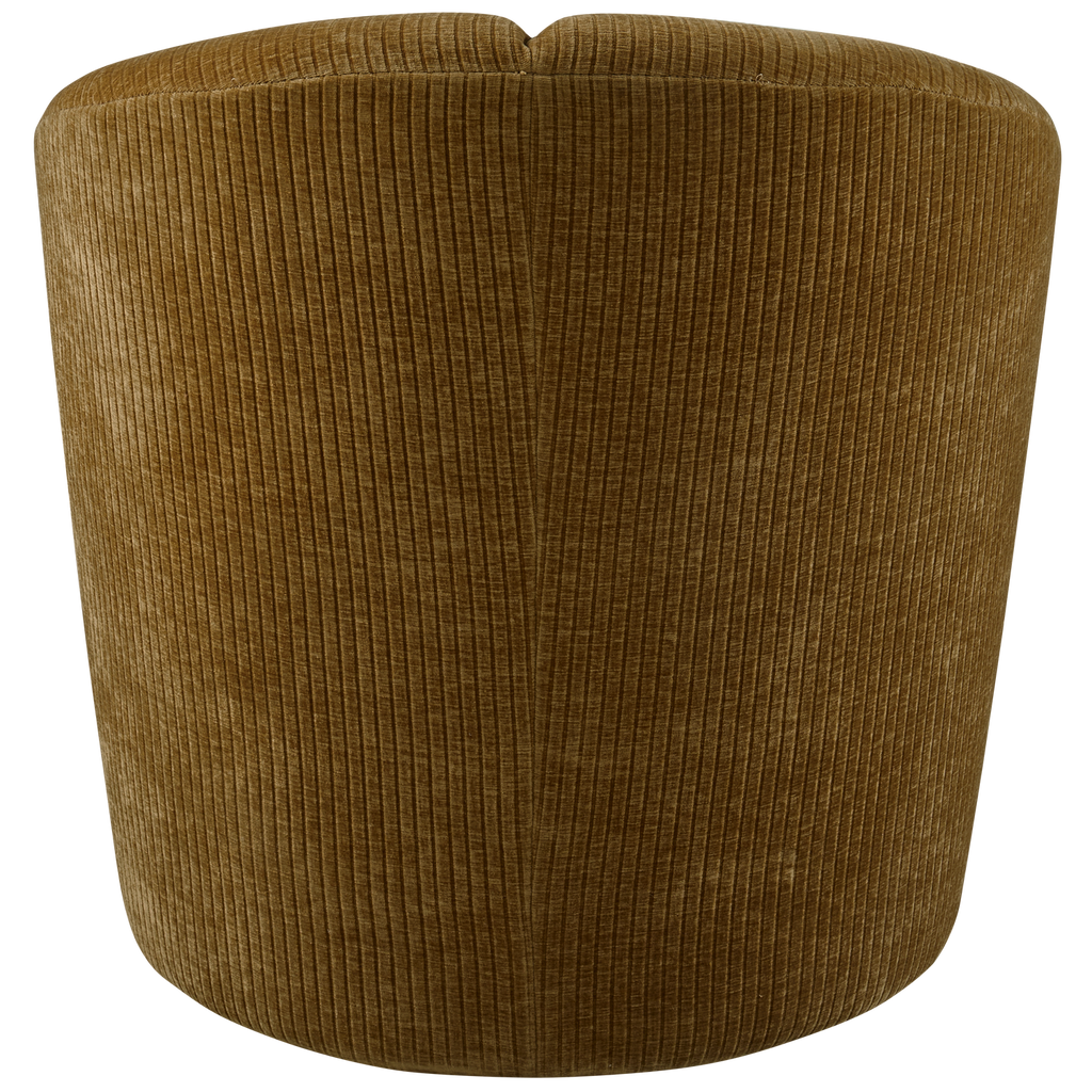 MOJO SWIVEL ARMCHAIR WOVEN RIB FABRIC HONEY YELLOW
